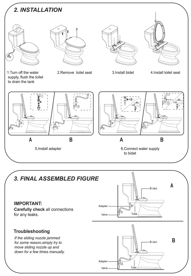 Accesorio para asiento de inodoro de bidé, boquillas dobles autolimpiantes no eléctricas, mezclador de agua fría y caliente, pulverizador de accesorios de baño para mujer - Imagen 29