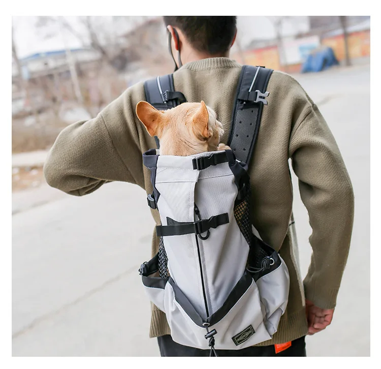 Mochila de viaje para transportar mascotas, bolsa de malla transpirable para deportes al aire libre, bicicleta, motocicleta, senderismo, envío directo - Imagen 3