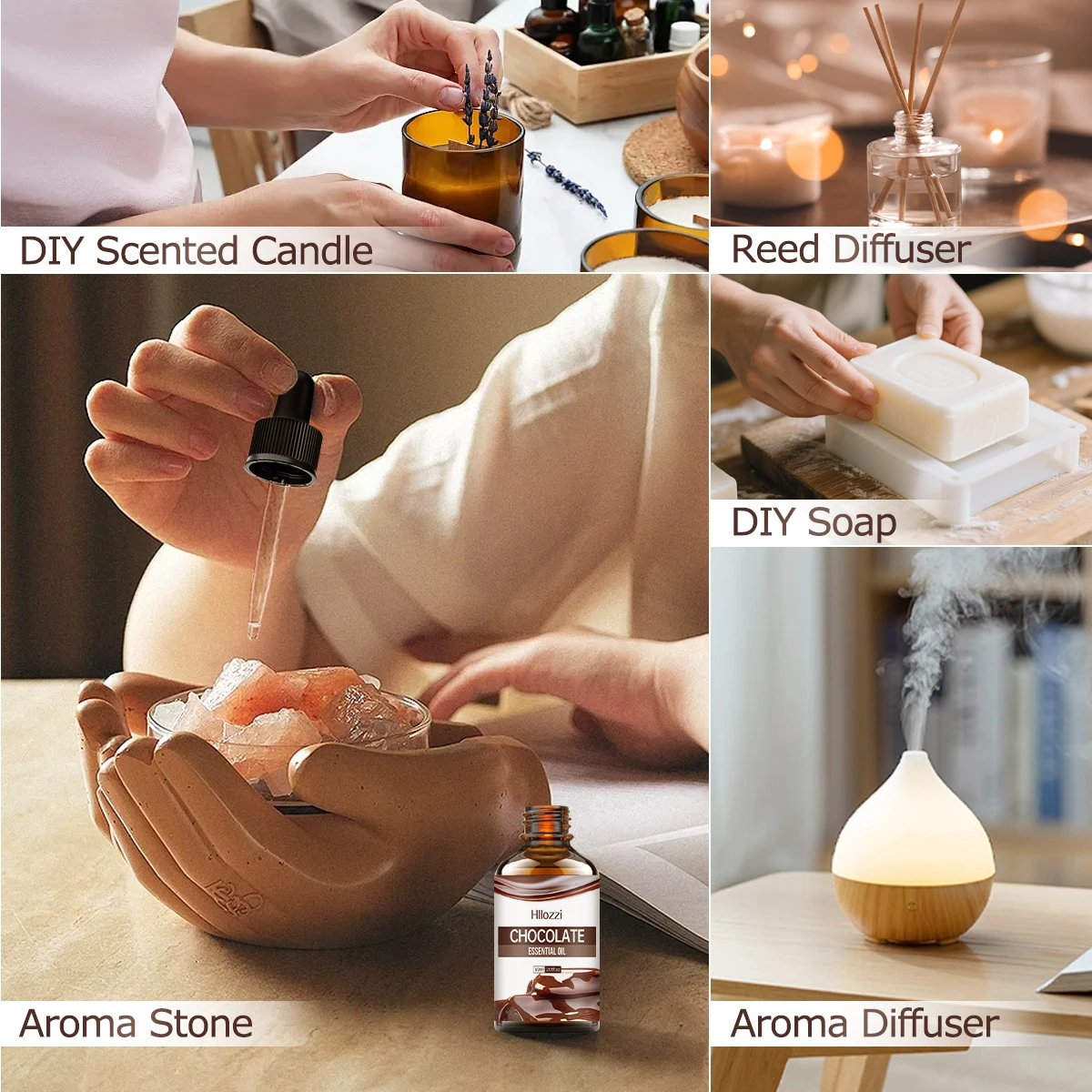 El aceite esencial de chocolate tiene una fragancia dulce y suave y es adecuado para el masaje corporal y el cuidado del cabello. - Imagen 3