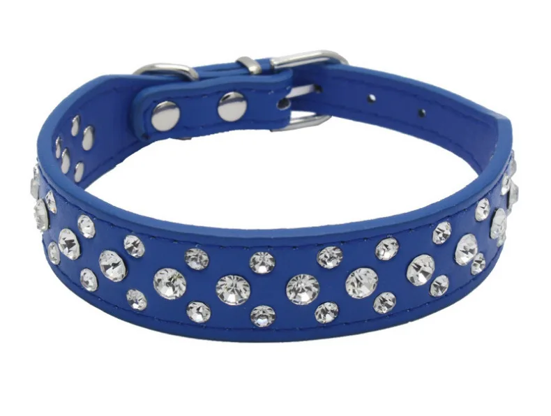 Collares para mascotas para perros pequeños, collares para mascotas, collares de PU con diamantes de imitación para perros y gatos, ajustables para evitar que los mascotas se pierdan - Imagen 18