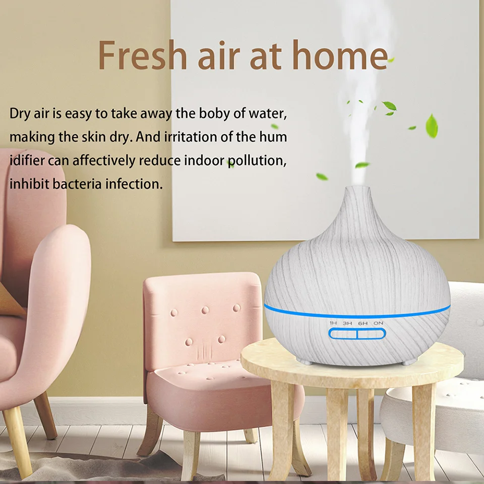 Difusor de aceites esenciales aromaterapia Humidificador de aire ultrasónico Control remoto automático Humidificador 300 500 1000ml - Imagen 28