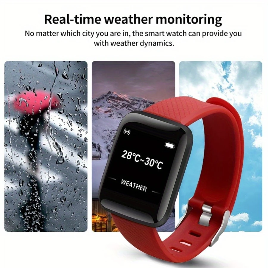 Reloj inteligente 116Plus D13 Y68 pulsera deportiva correr Monitor de Fitness seguimiento mensaje de ritmo cardíaco recordatorio hombres reloj inteligente mujer - Imagen 5