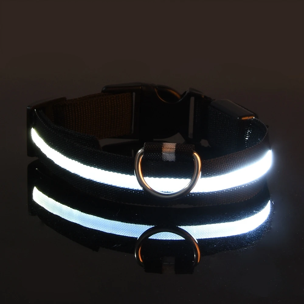 Correa LED de nailon para perro, seguridad nocturna, parpadeante, que brilla en la oscuridad, luminosa, fluorescente, para mascota - Imagen 10