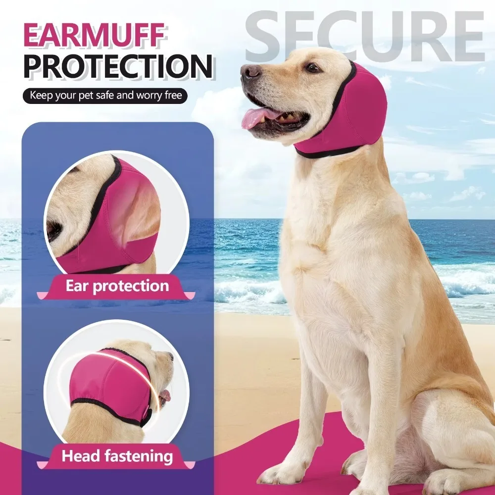 Protección auditiva para perros, orejeras calmantes con reducción de ruido, impermeable, calmante para perros, orejeras para perros a prueba de golpes - Imagen 3