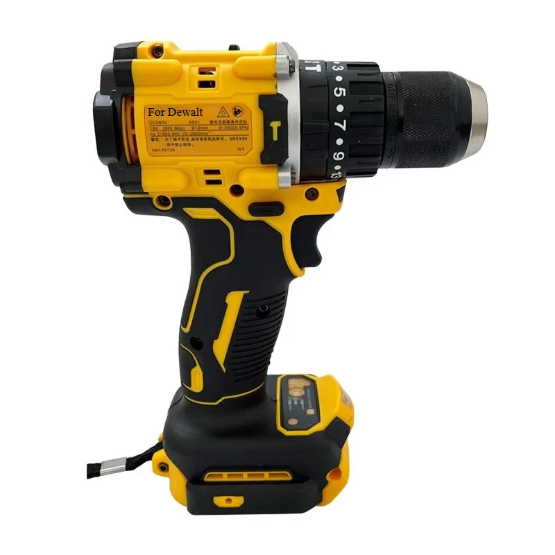Taladro eléctrico inalámbrico DCD800 de 2000RPM, destornillador de impacto sin escobillas de 1/2 pulgadas, herramientas eléctricas de litio para batería Dewalt de 20V - Imagen 2