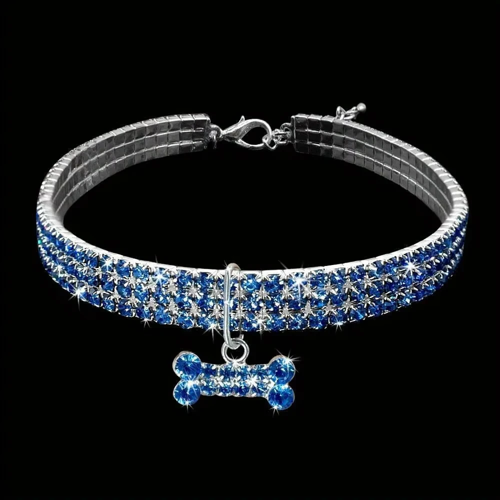 Collar ajustable para mascotas Bling Bone para perros pequeños y gatos, accesorio bonito y elegante para cachorros, añade estilo y glamour - Imagen 7