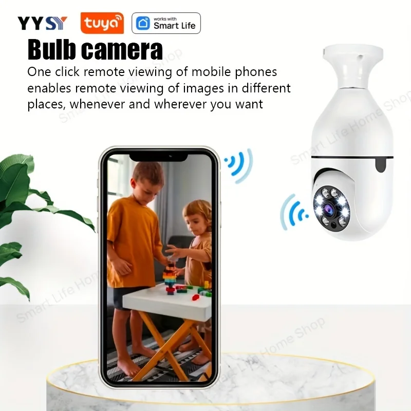 Cámara de vigilancia HD seguridad nocturna Video vigilancia Tuya Smart Home 2,4G E27 bombilla Wifi Supprt Audio bidireccional movimiento móvil - Imagen 3