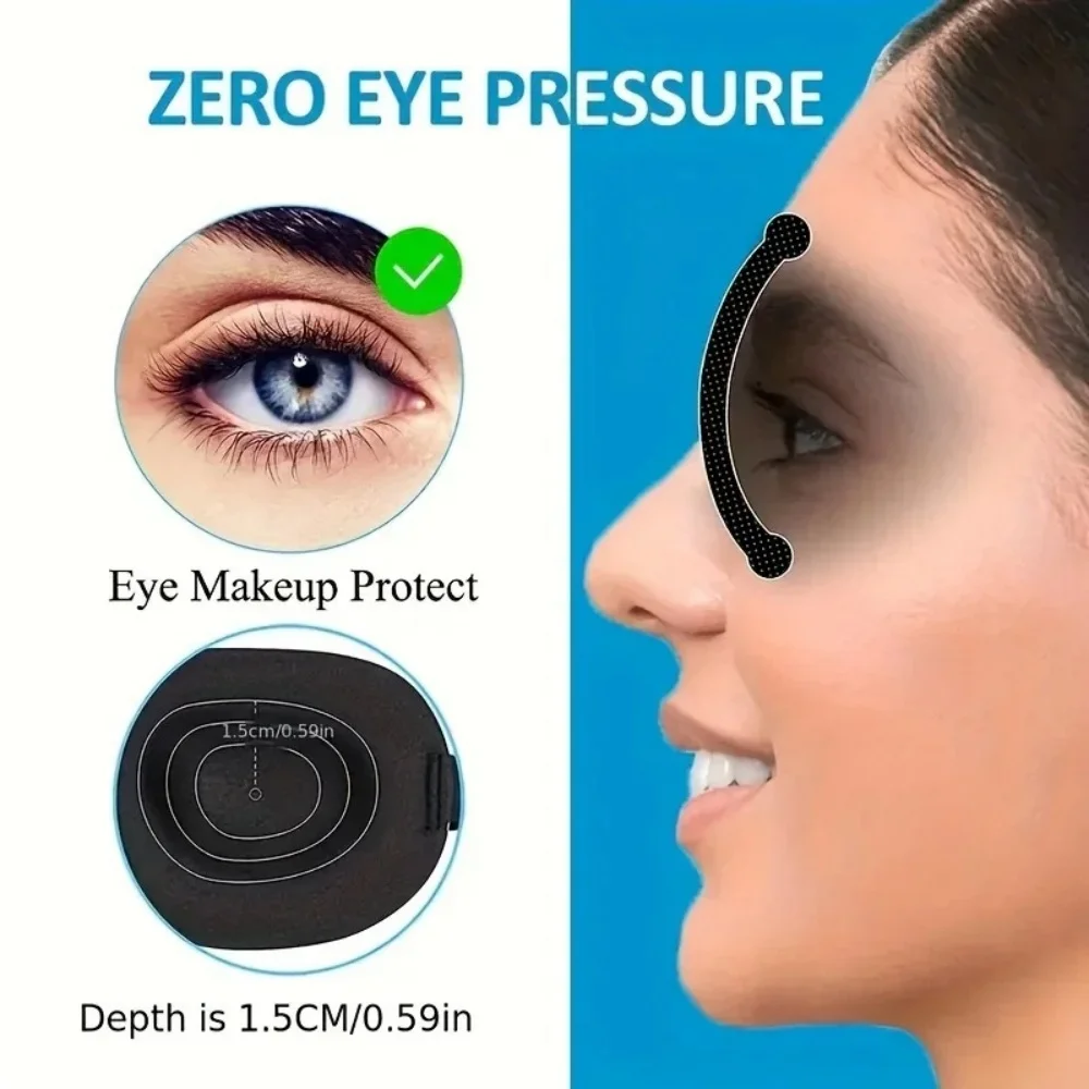 Máscara para dormir 3D con los ojos vendados, ayuda para dormir, máscara para ojos de espuma viscoelástica suave para dormir, bloqueo de viaje, cubierta para ojos ligera Slaapmasker - Imagen 5