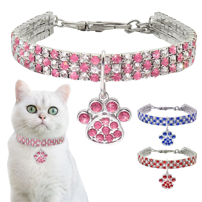 Collares de cuello de perro de circón brillante, collar de cadena extendida de aleación duradera para mascotas pequeñas y medianas, regalos de fiesta rosa, collar para perros y gatos - Imagen 13