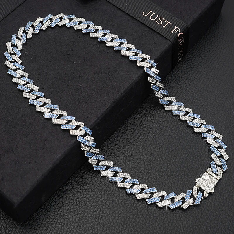 Collar de cadena de perro con diamantes, cadenas cubanas de oro para perros y gatos, joyería ostentosa de 15MM, Collar de lujo - Imagen 3