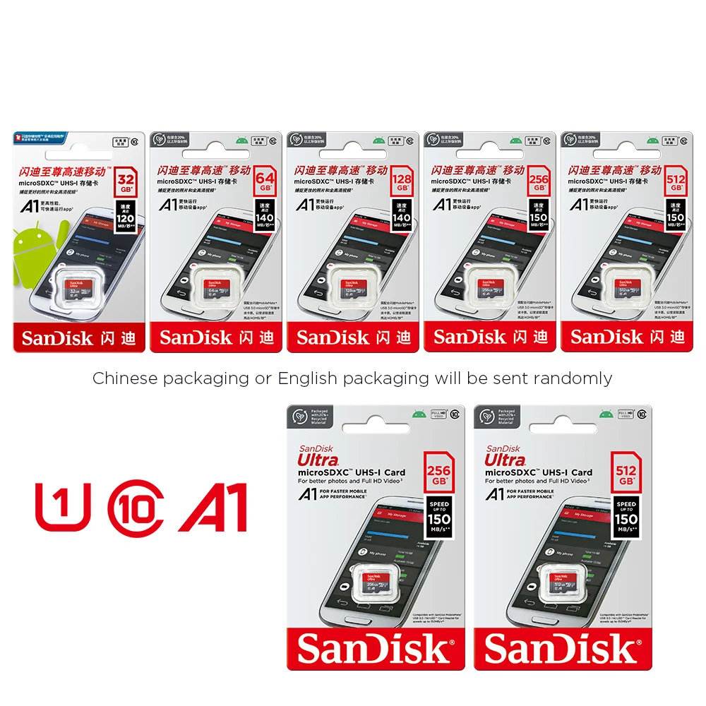 Ultra microsd 128GB 32GB 64GB 256GB 512GB A1 Tarjeta Micro SD SD TF Tarjeta Flash Tarjeta de Memoria Clase 10 para Teléfono - Imagen 17
