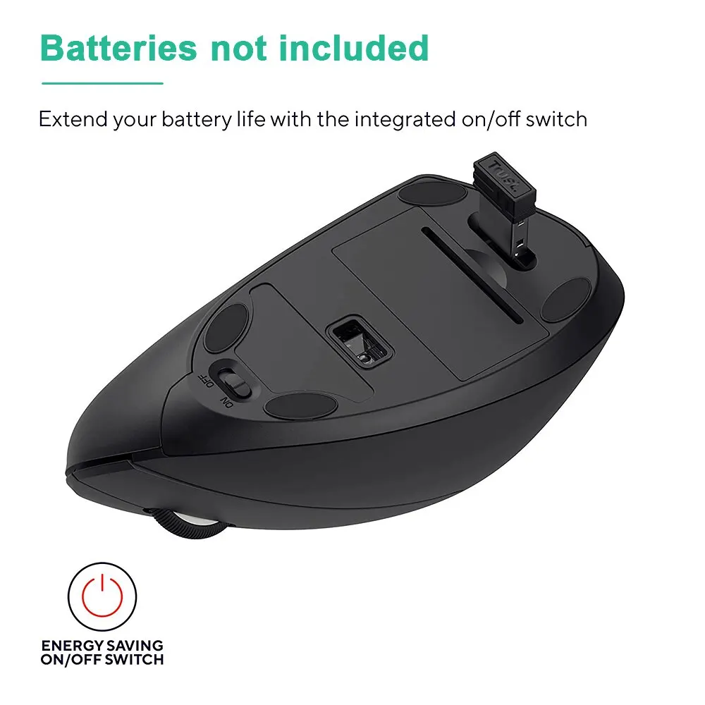 mouse óptico inalámbrico Vertical, periférico ergonómico de 2,4 GHz, 3 DPI ajustables 800/1200/1600, 6 botones para ordenador portátil, PC y de escritorio - Imagen 19