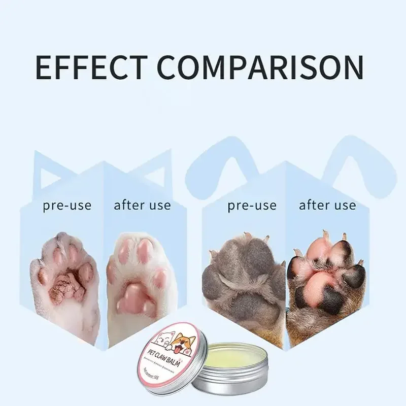 Crema hidratante para pies de mascotas, 50g, crema para patas de gato para el hogar, pata de perro, pata de gato, cuidado de invierno, crema hidratante para pies de perro - Imagen 5