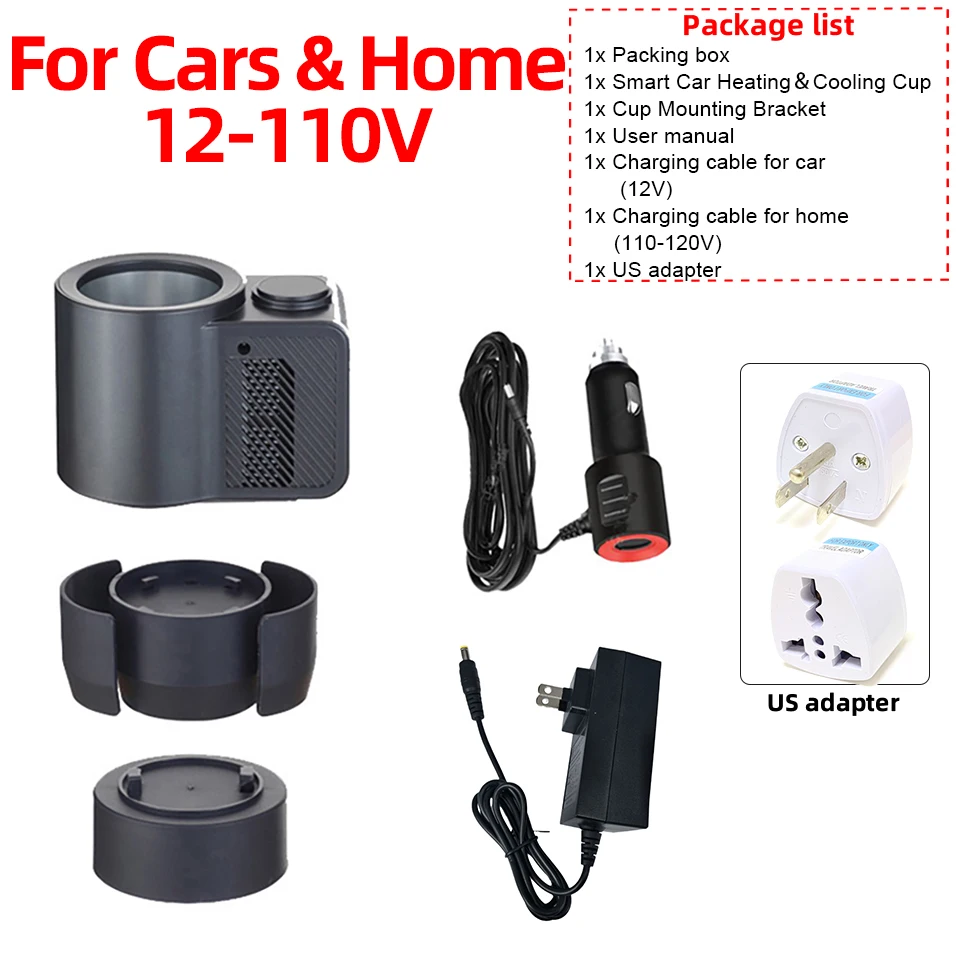 Taza de refrigeración inteligente 2 en 1 para coche, portavasos de 12V, Mini pantalla de visualización, taza de bebida, lata de bebida, taza de enfriamiento de bebidas para el hogar y el coche - Imagen 10