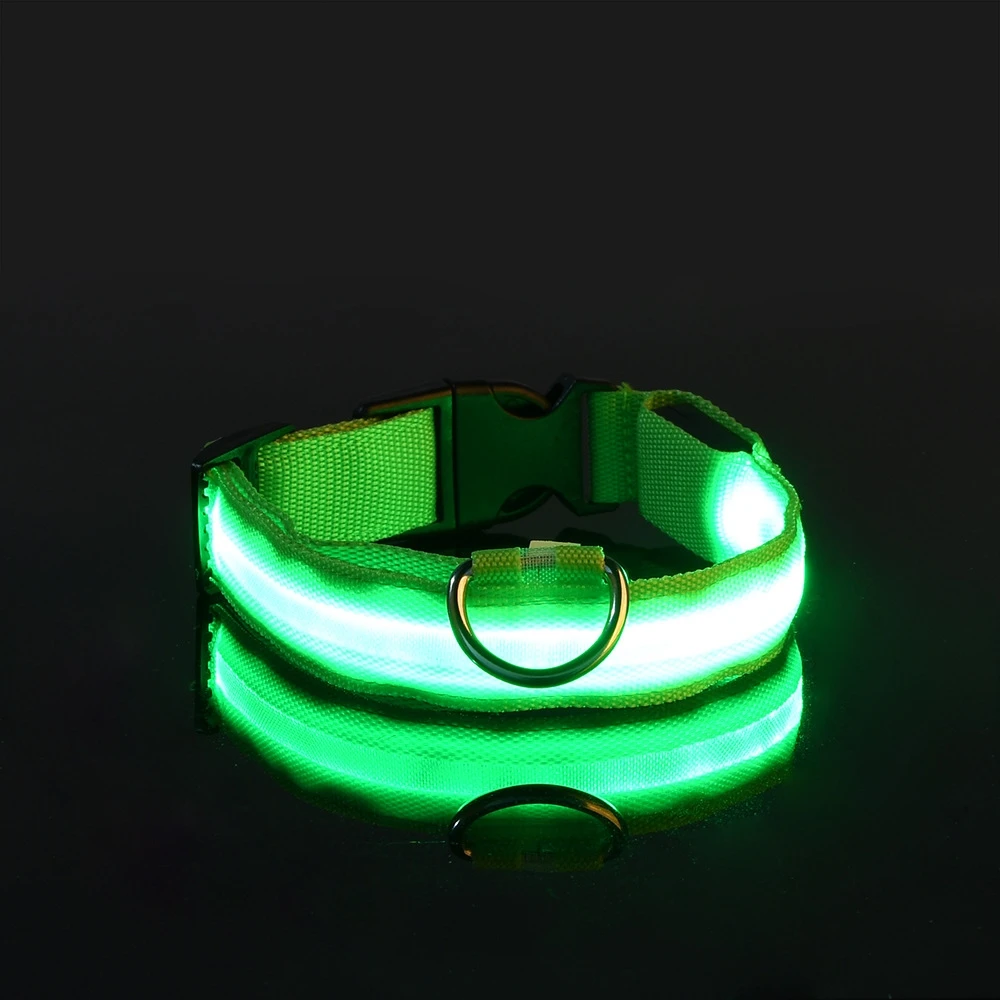 Correa LED de nailon para perro, seguridad nocturna, parpadeante, que brilla en la oscuridad, luminosa, fluorescente, para mascota - Imagen 13