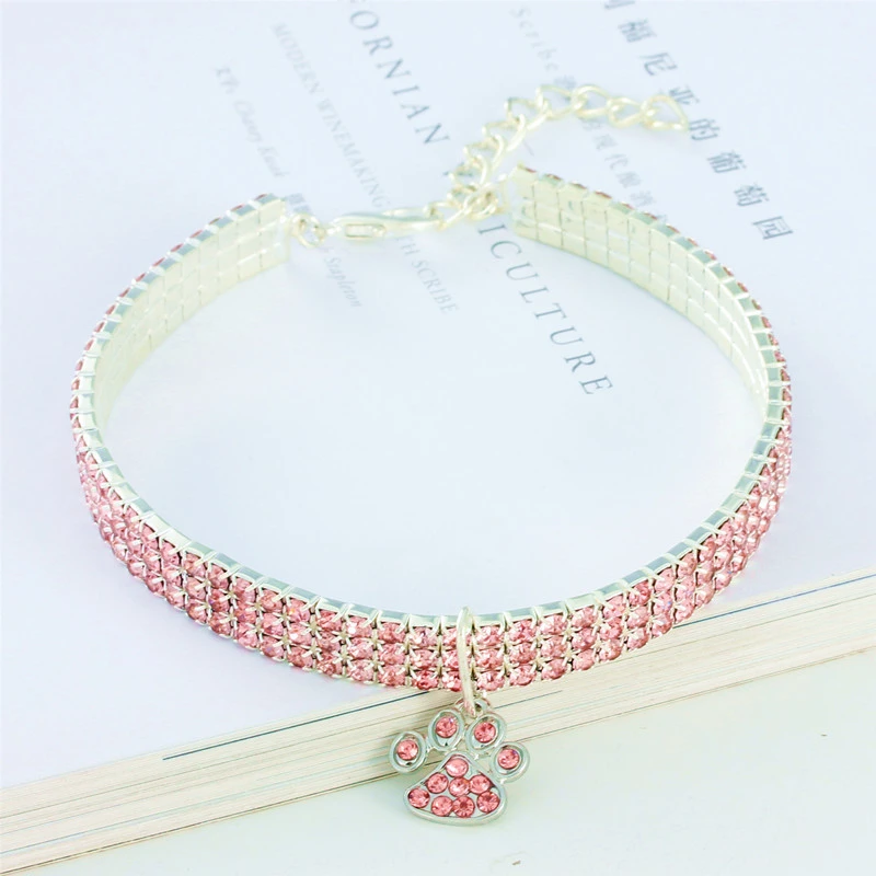 Collares de cuello de perro de circón brillante, collar de cadena extendida de aleación duradera para mascotas pequeñas y medianas, regalos de fiesta rosa, collar para perros y gatos - Imagen 23