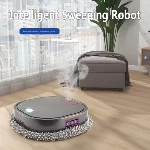 Robot aspiradora 3 en 1, fregona de barrido húmedo y seco, Robot de fregado inteligente recargable, limpiador en aerosol