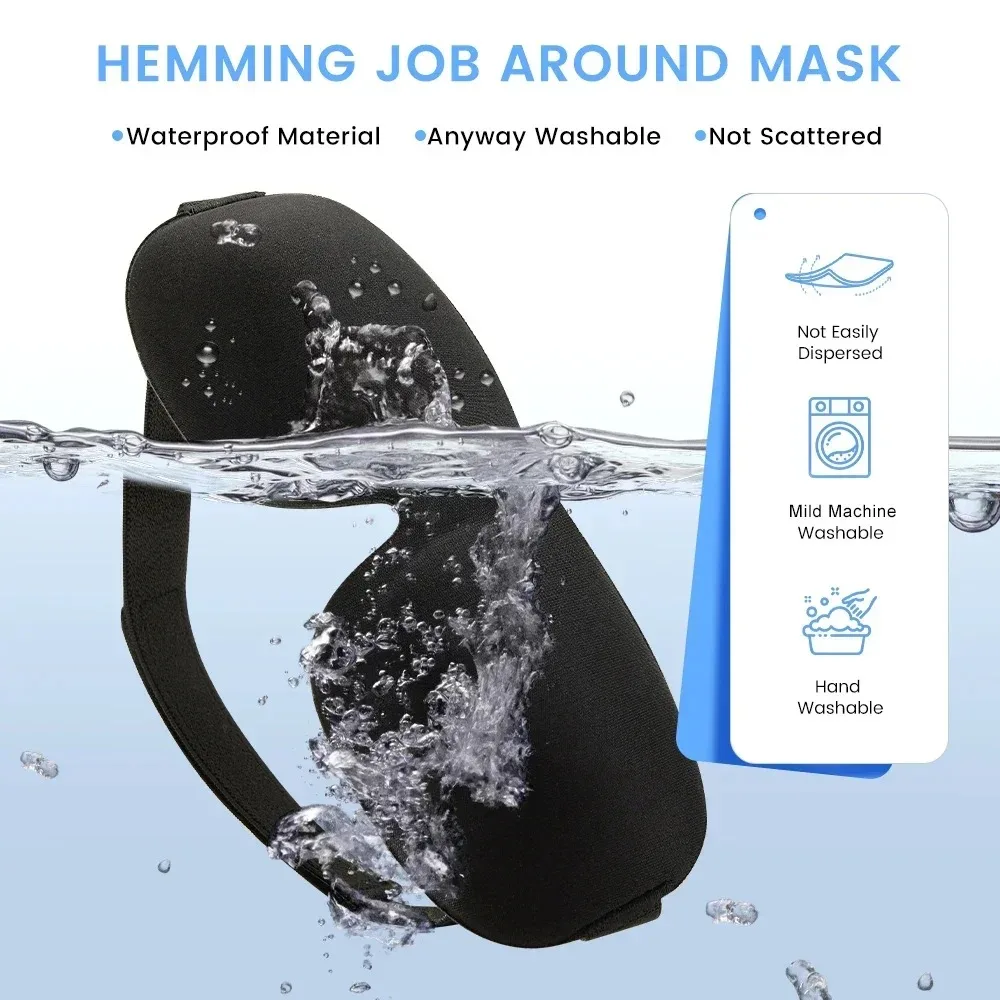 Máscara para dormir 3D con los ojos vendados, ayuda para dormir, máscara para ojos de espuma viscoelástica suave para dormir, bloqueo de viaje, cubierta para ojos ligera Slaapmasker - Imagen 10