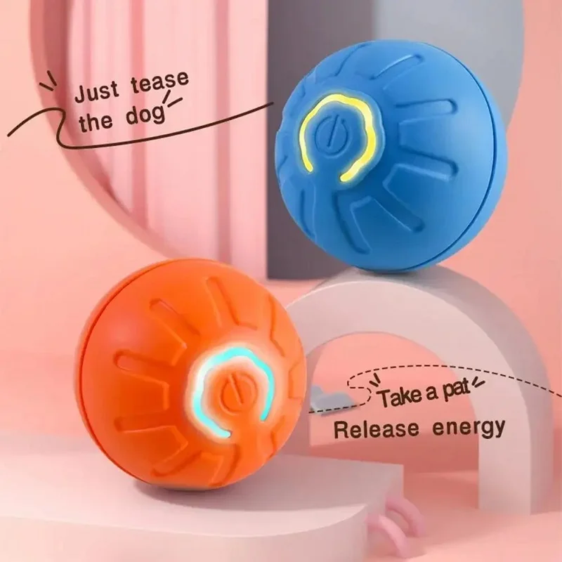 Pelota de juguete para perros, pelota rodante que rebota en movimiento automático, USB, cachorro inteligente, pelota interactiva de juguete para masticar para perros - Imagen 9