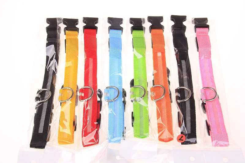 Correa LED de nailon para perro, seguridad nocturna, parpadeante, que brilla en la oscuridad, luminosa, fluorescente, para mascota - Imagen 19