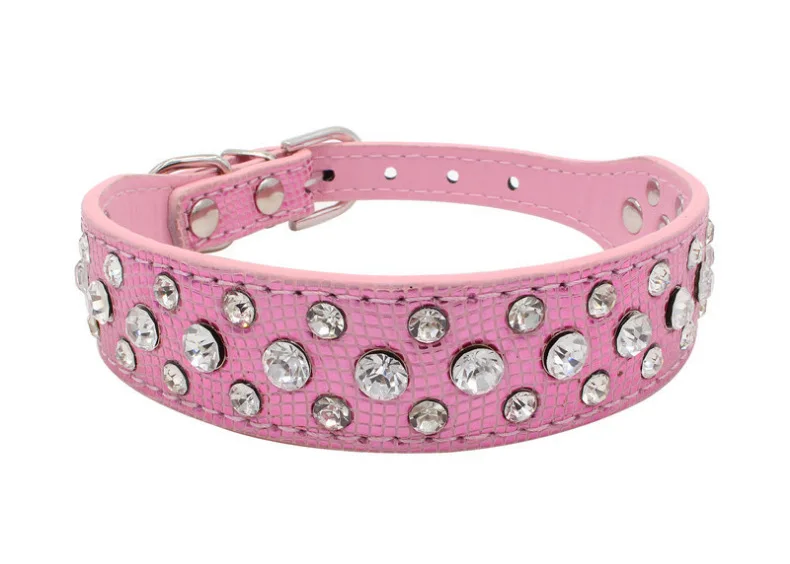 Collares para mascotas para perros pequeños, collares para mascotas, collares de PU con diamantes de imitación para perros y gatos, ajustables para evitar que los mascotas se pierdan - Imagen 22