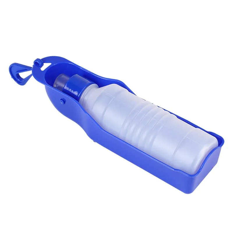 Botella de agua para perros de 250ml/500ml, botella de agua portátil de plástico para mascotas, tazón alimentador de agua potable para viajes al aire libre, cuencos plegables para perros - Imagen 7
