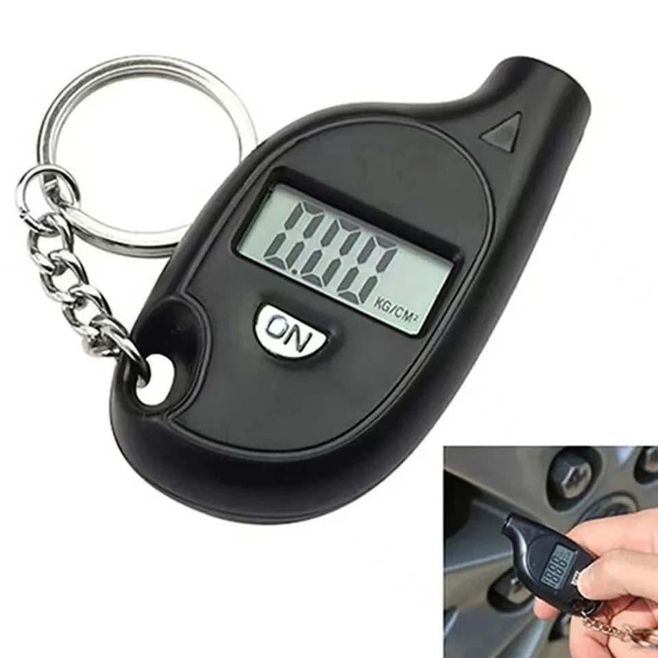 Medidor de neumáticos Digital con pantalla LCD, medidor de presión de aire para neumáticos de coche, herramientas de prueba de alarma de seguridad para neumáticos de motocicleta y coche