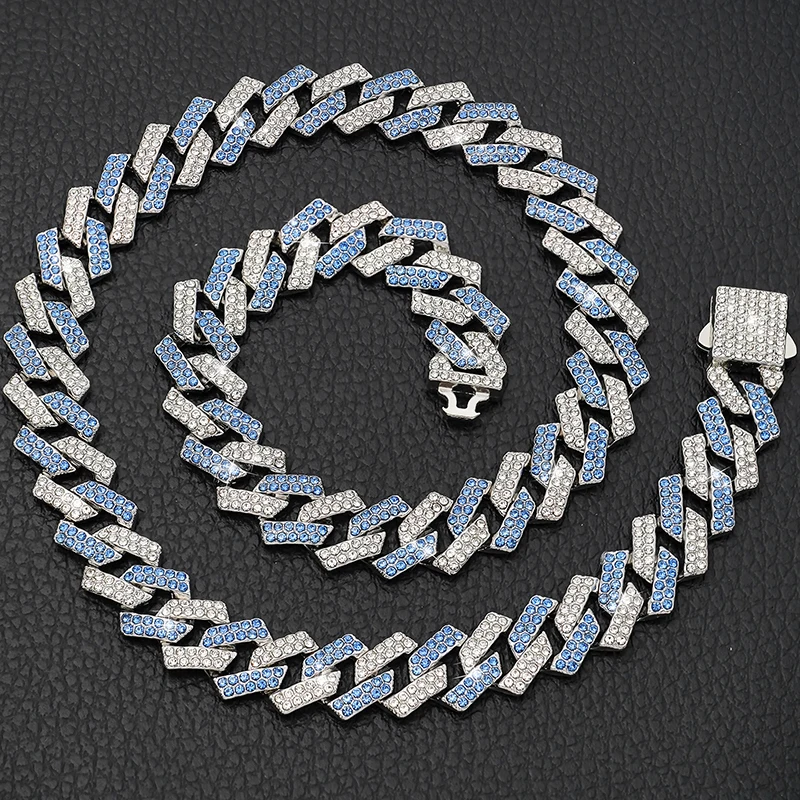 Collar de cadena de perro con diamantes, cadenas cubanas de oro para perros y gatos, joyería ostentosa de 15MM, Collar de lujo - Imagen 2