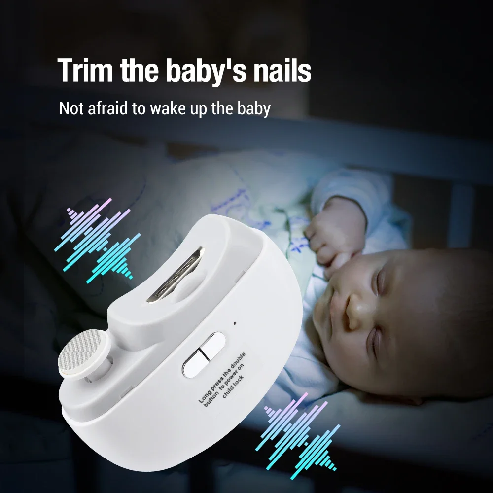 Cortauñas eléctrico para pulir y pulir con cortauñas automático ligero, cortador de uñas recargable, manicura para bebés y adultos - Imagen 5