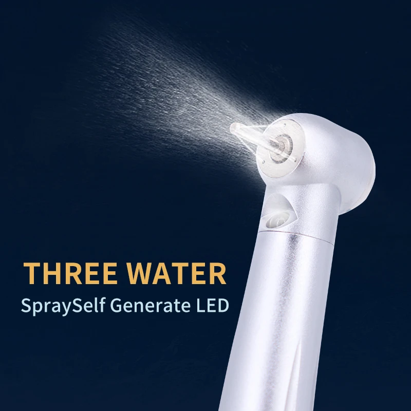 Pieza de mano Dental LED, pulsador de alta velocidad, 3 rodamientos de cerámica con luz de pulverización de agua, puntas de odontología, turbina de aire, bolígrafos de alta rotación - Imagen 5