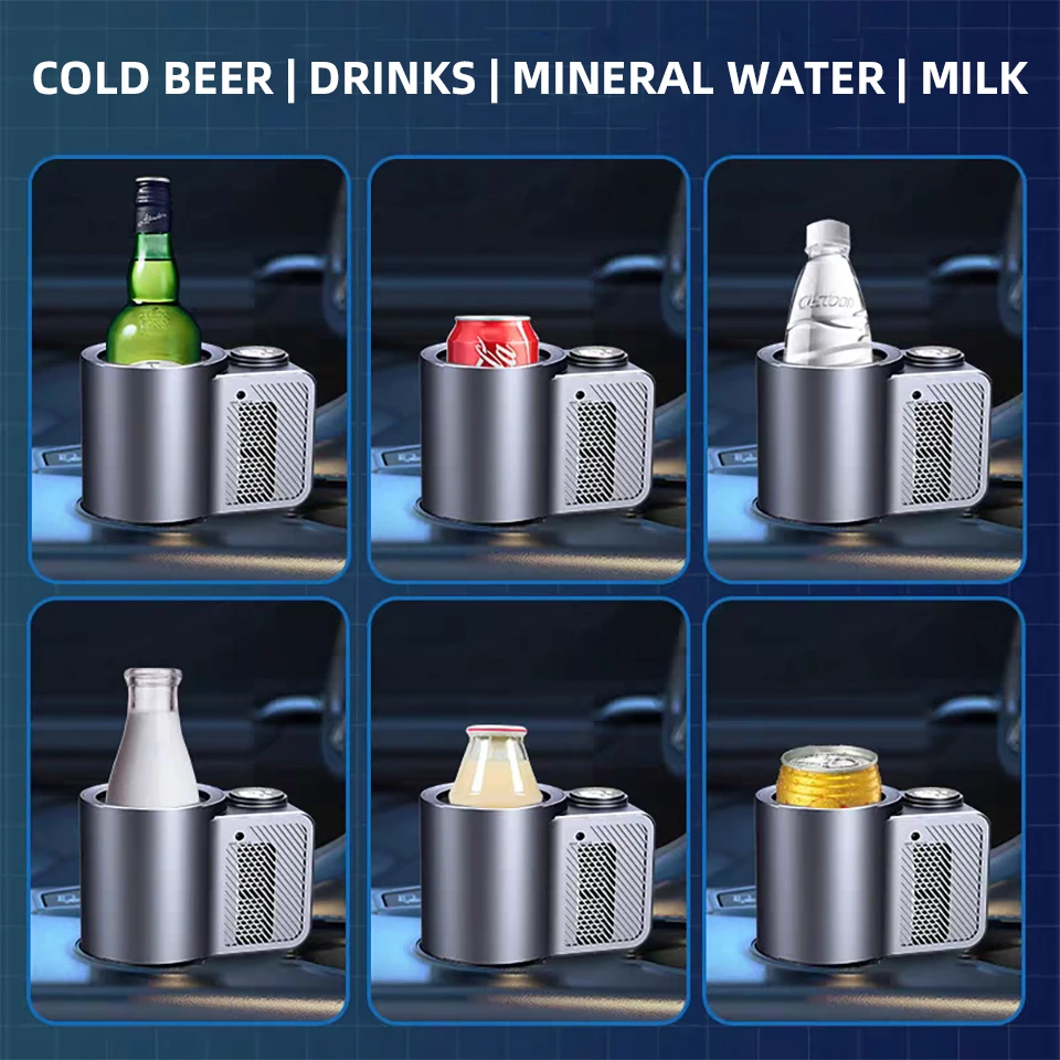 Taza de refrigeración inteligente 2 en 1 para coche, portavasos de 12V, Mini pantalla de visualización, taza de bebida, lata de bebida, taza de enfriamiento de bebidas para el hogar y el coche - Imagen 6