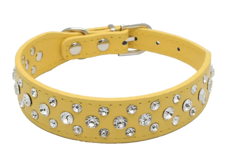 Collares para mascotas para perros pequeños, collares para mascotas, collares de PU con diamantes de imitación para perros y gatos, ajustables para evitar que los mascotas se pierdan - Imagen 17
