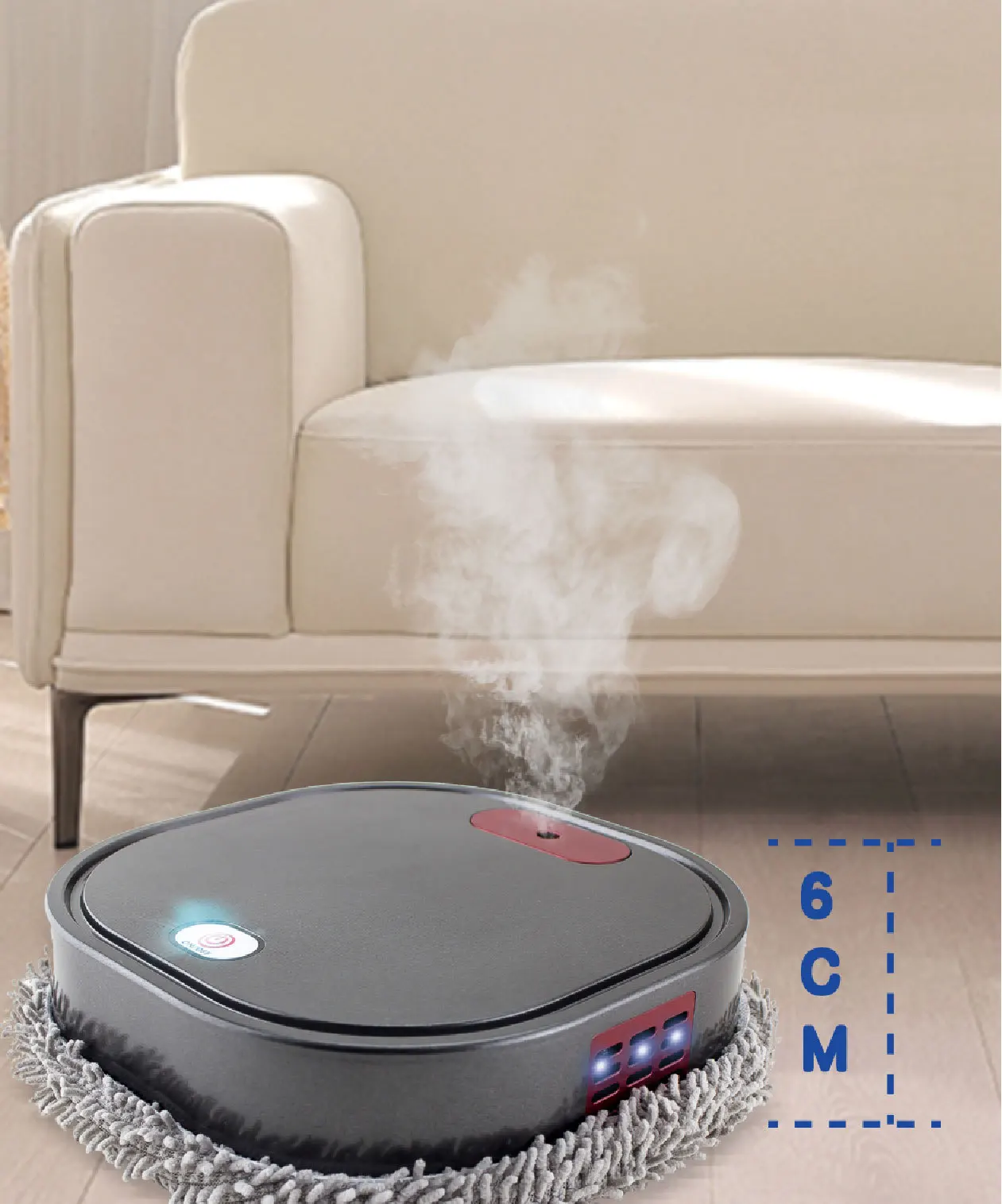Robot aspiradora 3 en 1, fregona de barrido húmedo y seco, Robot de fregado inteligente recargable, limpiador en aerosol - Imagen 11