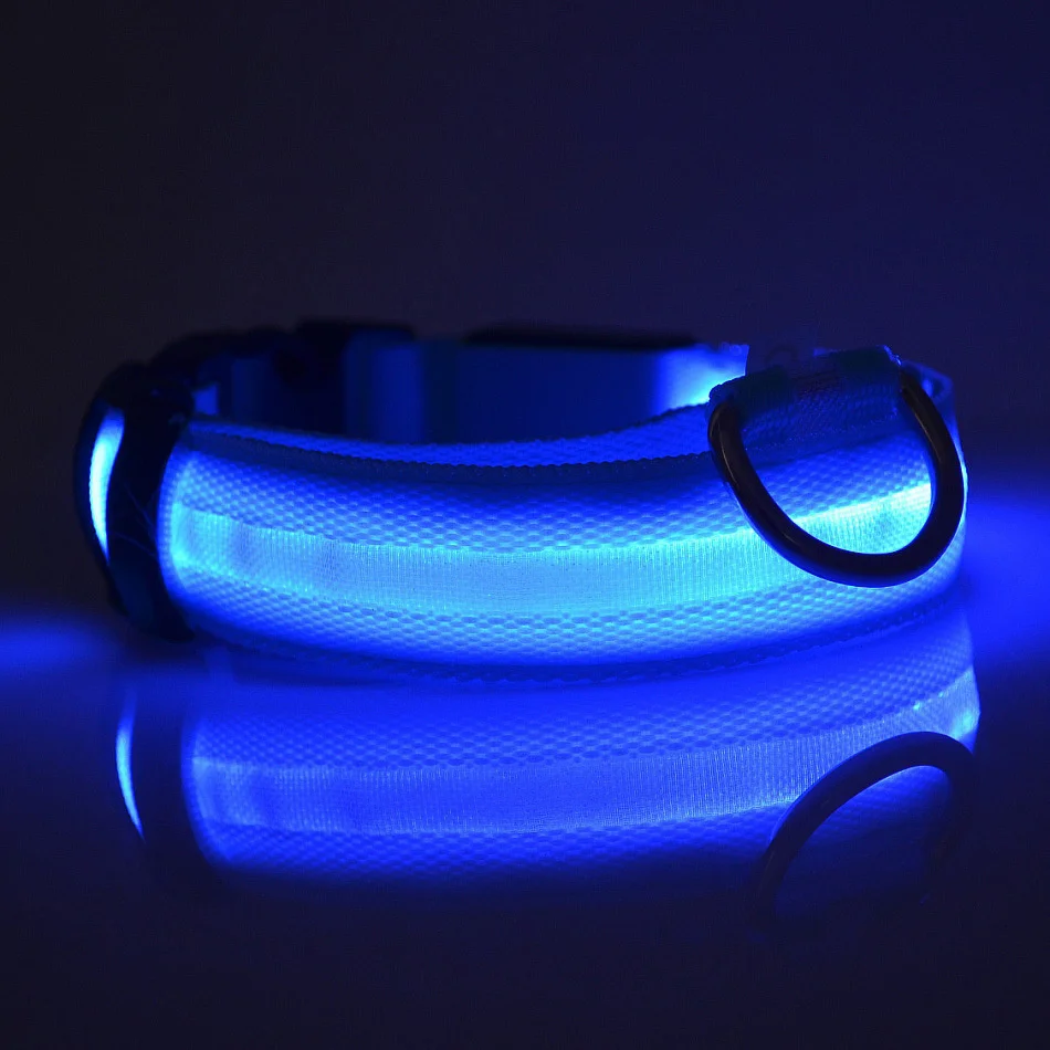 Correa LED de nailon para perro, seguridad nocturna, parpadeante, que brilla en la oscuridad, luminosa, fluorescente, para mascota - Imagen 17