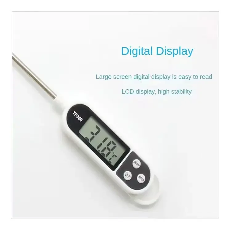 Tipo de sonda de acero inoxidable Termómetro de alimentos para el hogar Tipo de pluma Temperatura de leche Termómetro de alimentos para cocinar - Imagen 14