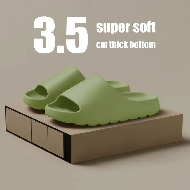 Zapatillas de coco, sandalias de suela gruesa de nube, moda de verano, zapatillas de playa de fondo suave para hombres, sandalias para mujeres, chanclas EVA - Imagen 3