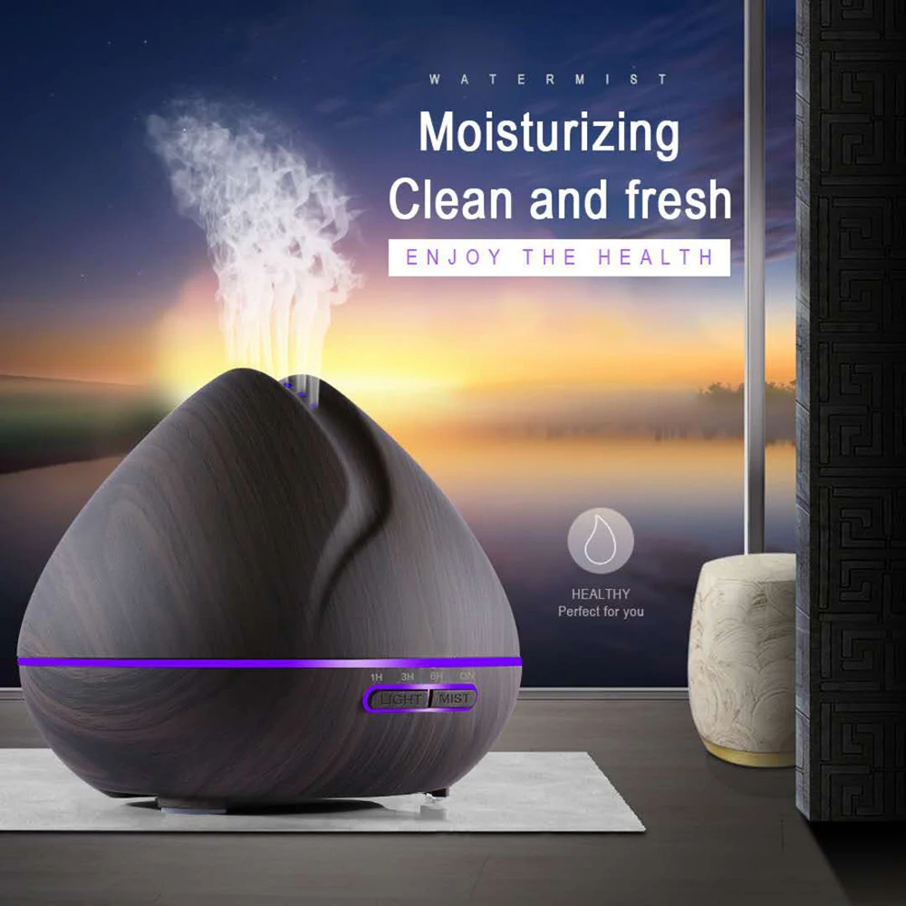 Difusor de aceites esenciales aromaterapia Humidificador de aire ultrasónico Control remoto automático Humidificador 300 500 1000ml - Imagen 2