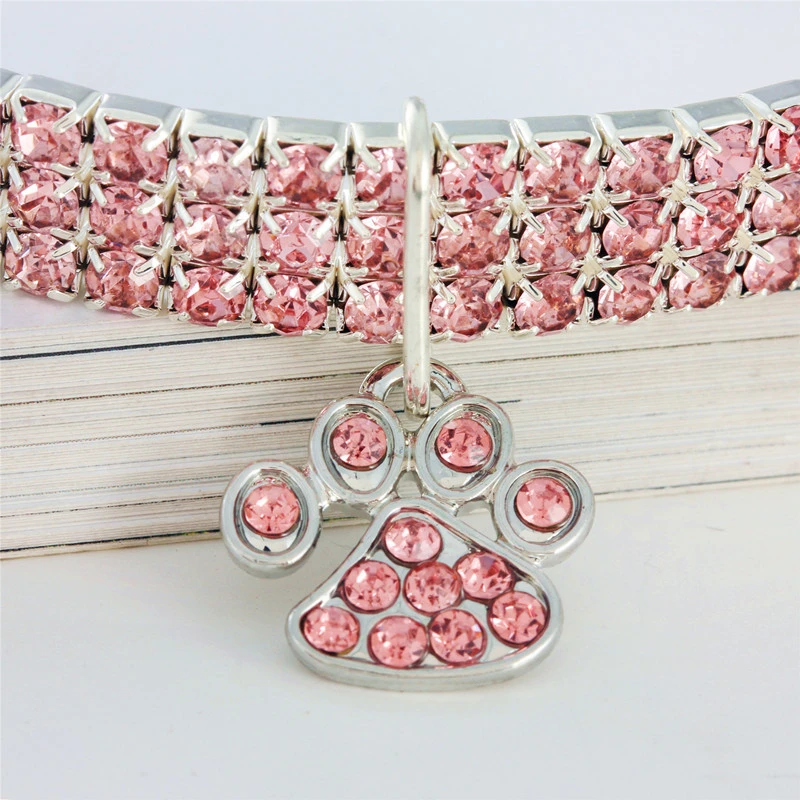 Collares de cuello de perro de circón brillante, collar de cadena extendida de aleación duradera para mascotas pequeñas y medianas, regalos de fiesta rosa, collar para perros y gatos - Imagen 3