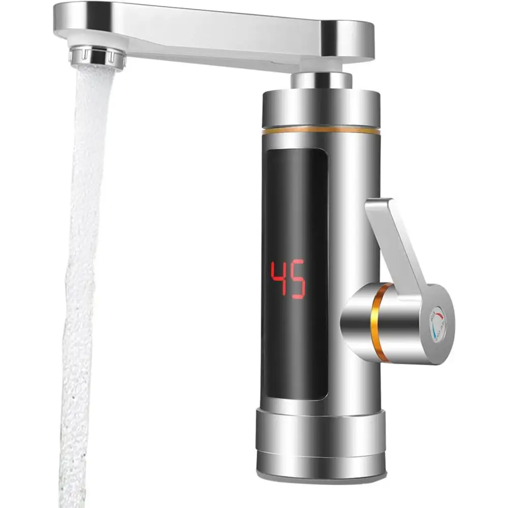 Grifo / llave calentador instantáneo eléctrico, grifo calentador de agua sin tanque, grifo de agua caliente eléctrico, pantalla LCD de temperatura - Imagen 15