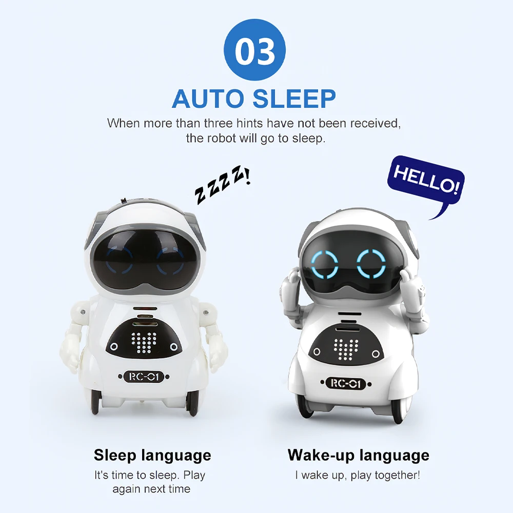 Robot de bolsillo de 939A para hablar, diálogo interactivo, reconocimiento de voz, grabación, cantar, bailar, contar historia, Mini Robot de juguete - Imagen 5