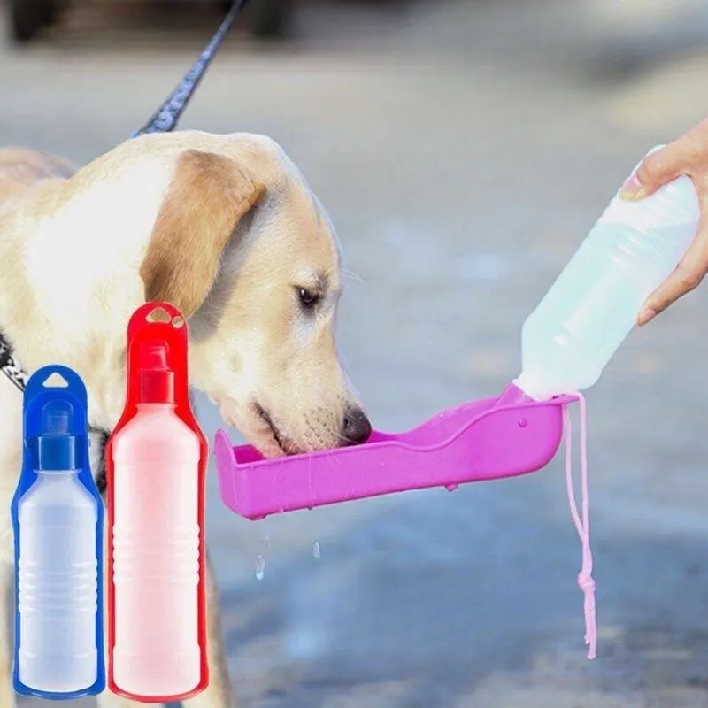 Botella de agua para perros de 250ml/500ml, botella de agua portátil de plástico para mascotas, tazón alimentador de agua potable para viajes al aire libre, cuencos plegables para perros - Imagen 12