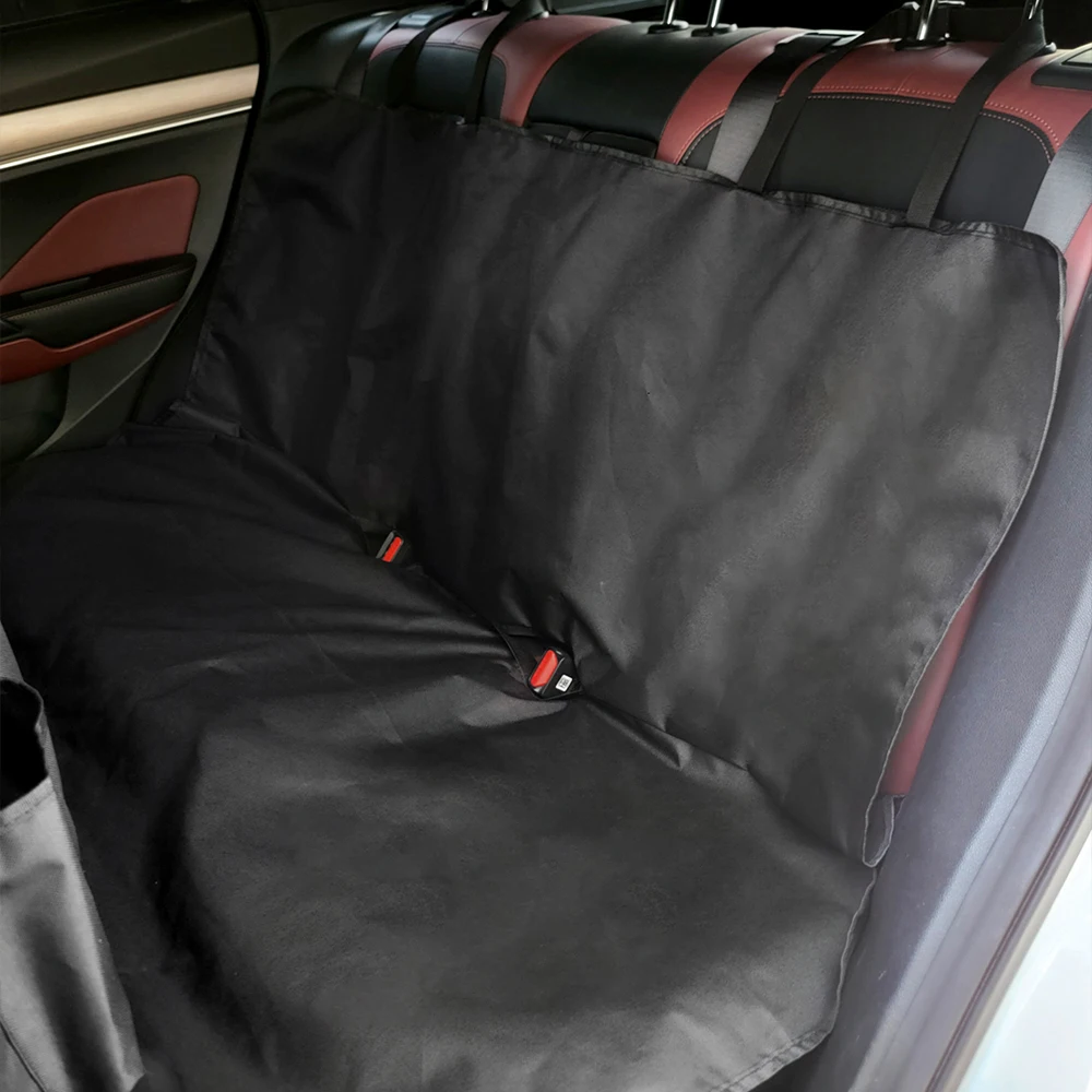 Funda de asiento de coche para perro de tela Oxford 600D, impermeable, para viaje, hamaca, estera protectora para asiento de coche con bolsillo de almacenamiento - Imagen 3
