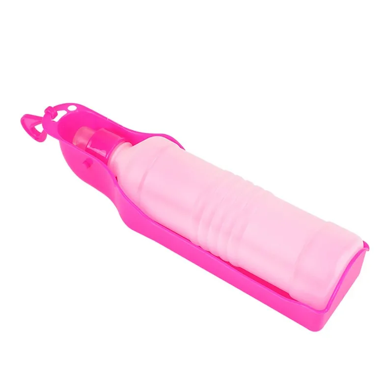 Botella de agua para perros de 250ml/500ml, botella de agua portátil de plástico para mascotas, tazón alimentador de agua potable para viajes al aire libre, cuencos plegables para perros - Imagen 9