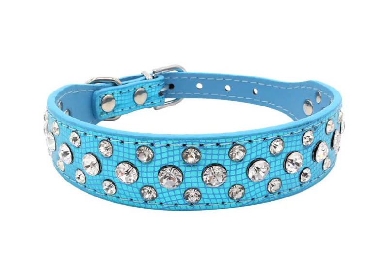 Collares para mascotas para perros pequeños, collares para mascotas, collares de PU con diamantes de imitación para perros y gatos, ajustables para evitar que los mascotas se pierdan - Imagen 21