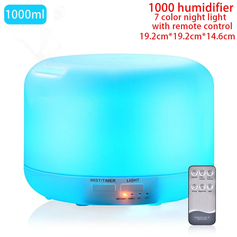 Difusor de aceites esenciales aromaterapia Humidificador de aire ultrasónico Control remoto automático Humidificador 300 500 1000ml - Imagen 15