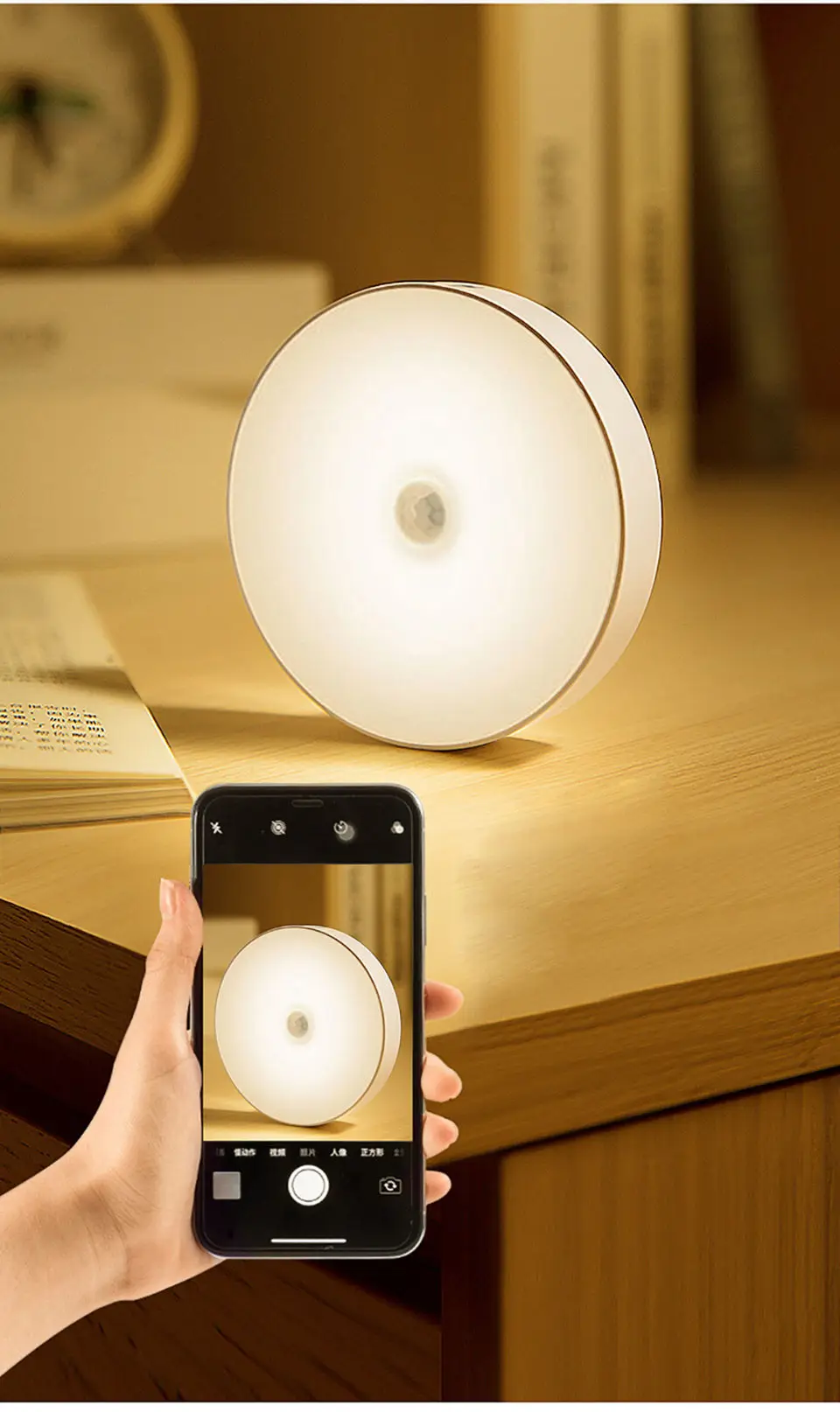 Luz nocturna recargable por USB con sensor de movimiento, lámpara LED para cocina, dormitorio, escaleras, pasillo, armario, luz nocturna - Imagen 12