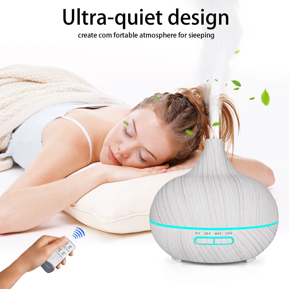 Difusor de aceites esenciales aromaterapia Humidificador de aire ultrasónico Control remoto automático Humidificador 300 500 1000ml - Imagen 5