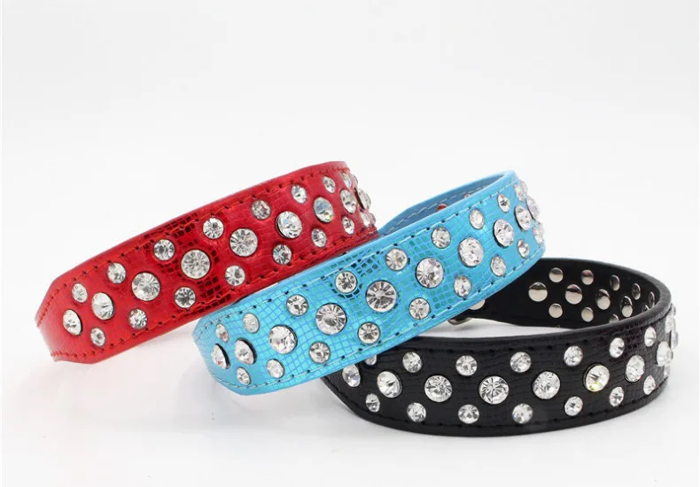 Collares para mascotas para perros pequeños, collares para mascotas, collares de PU con diamantes de imitación para perros y gatos, ajustables para evitar que los mascotas se pierdan - Imagen 27