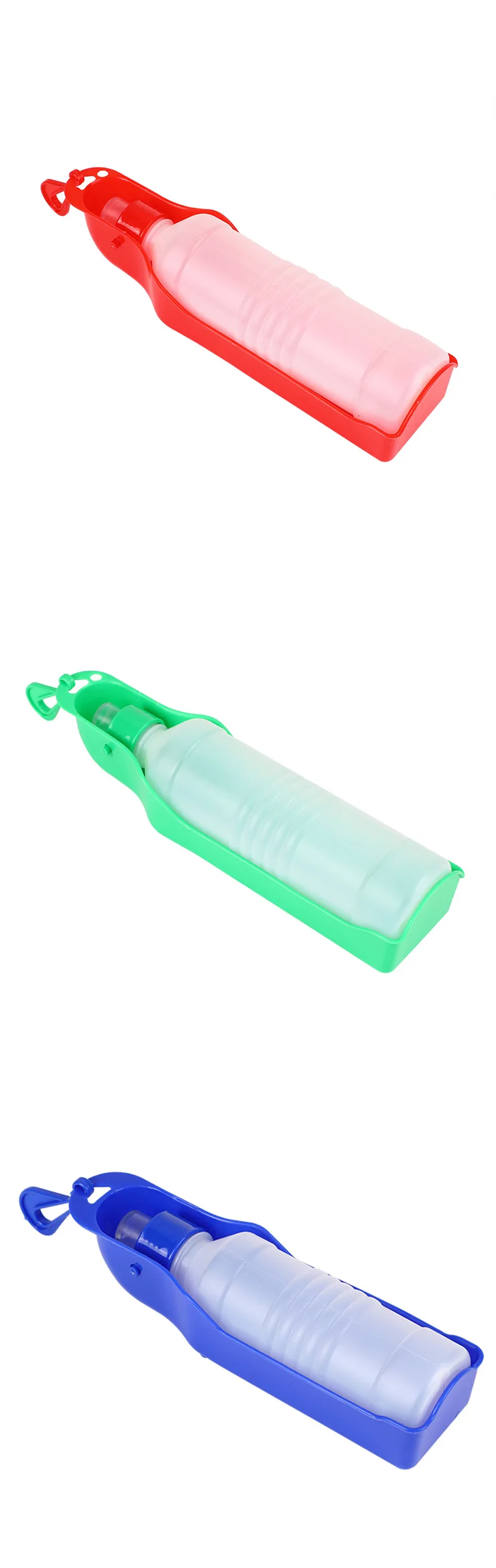 Botella de agua para perros de 250ml/500ml, botella de agua portátil de plástico para mascotas, tazón alimentador de agua potable para viajes al aire libre, cuencos plegables para perros - Imagen 17