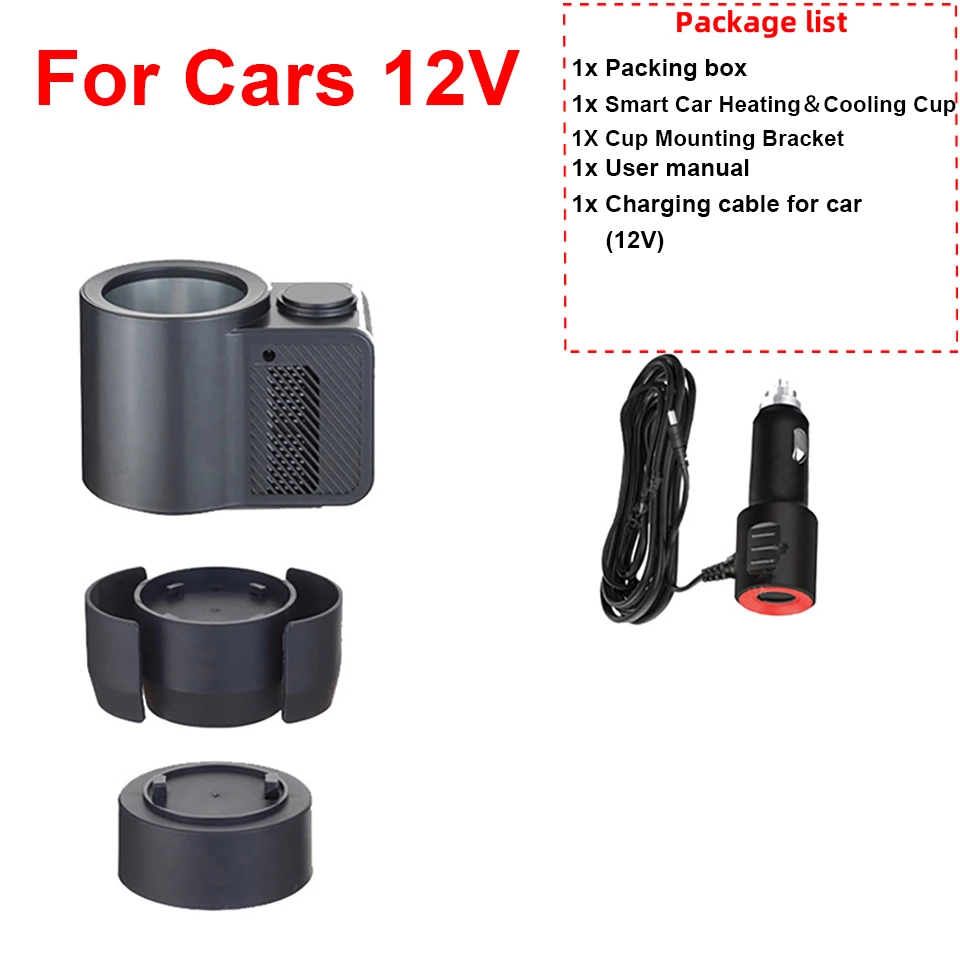 Taza de refrigeración inteligente 2 en 1 para coche, portavasos de 12V, Mini pantalla de visualización, taza de bebida, lata de bebida, taza de enfriamiento de bebidas para el hogar y el coche - Imagen 9